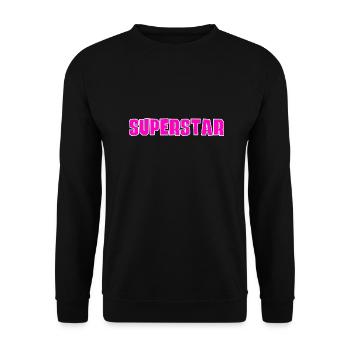 Superstar - Unisex Sweatshirt - black - Front - Alina (178cm) & Michal (187cm)