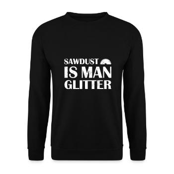 Charpentier Sciure est homme paillettes Travail du bois - Sweat-shirt Unisexe - noir - Devant - Alina (178cm) & Michal (187cm)