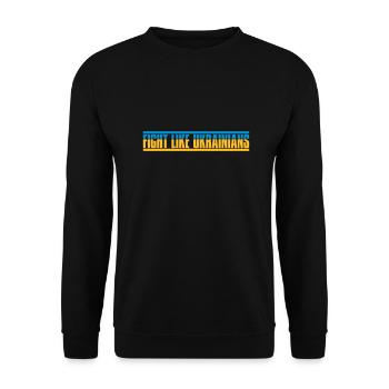 se battre comme citation des ukrainiens - Sweat-shirt Unisexe - noir - Devant - Alina (178cm) & Michal (187cm)