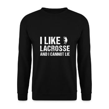 Sport I Like Lacrosse And I Cannot Lie Lacrosse - Unisex Pullover - Schwarz - Vorne - Alina (178cm) & Michal (187cm)