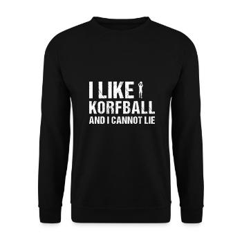 I Like Korfball And I Cannot Lie Korfball - Unisex Sweatshirt - black - Front - Alina (178cm) & Michal (187cm)
