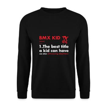 Sport Kid Definition BMX - Unisex Sweatshirt - black - Front - Alina (178cm) & Michal (187cm)