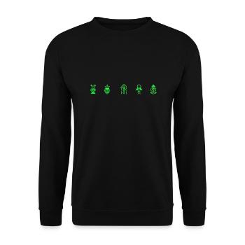 novavarion space sci fi stars galaxy moon planets - Unisex Sweatshirt - black - Front - Alina (178cm) & Michal (187cm)