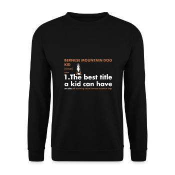 Bernese Mountain Dog Kid Definition - Unisex Sweatshirt - black - Front - Alina (178cm) & Michal (187cm)