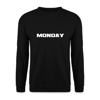 Monday - Unisex Sweatshirt - black - Front - Alina (178cm) & Michal (187cm)