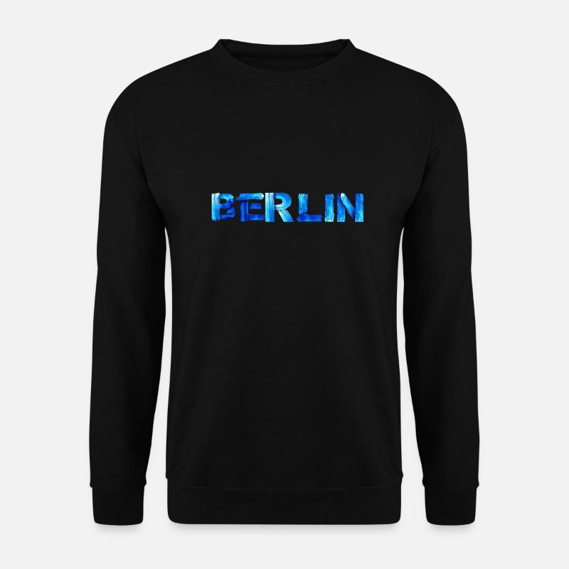 Berlin Vibes: Stadt im Schriftzug - Unisex Pullover - Schwarz
