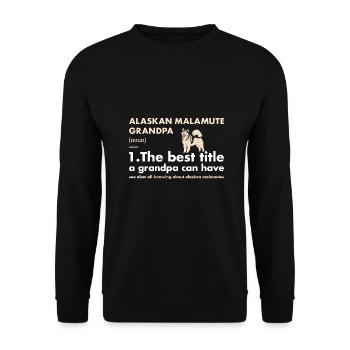 Alaskan Malamute Grandpa Definition - Unisex Sweatshirt - black - Front - Alina (178cm) & Michal (187cm)
