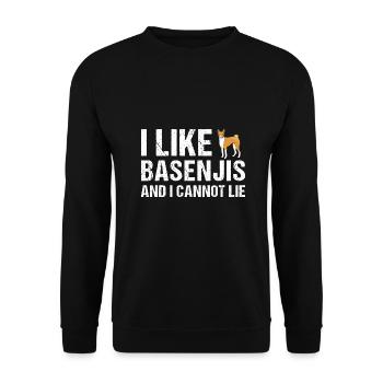 Dog I Like Basenji And I Cannot Lie - Unisex Sweatshirt - black - Front - Alina (178cm) & Michal (187cm)