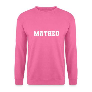 Name - Matheo - Unisex Pullover - Pink - Vorne