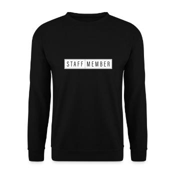 Membre du personnel - Sweat-shirt Unisexe - noir - Devant - Alina (178cm) & Michal (187cm)