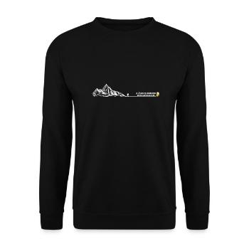 Je länger die Wanderung desto kälter das Bier - Unisex Pullover - Schwarz - Vorne - Alina (178cm) & Michal (187cm)