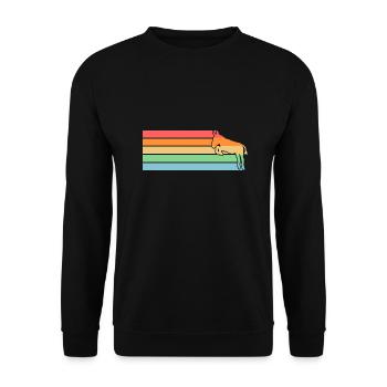 Esel - Unisex Pullover - Schwarz - Vorne - Alina (178cm) & Michal (187cm)