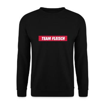 team fleisch - Unisex Pullover - Schwarz - Vorne - Alina (178cm) & Michal (187cm)