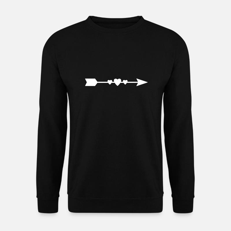 Pfeil mit Herz - Unisex Pullover - Schwarz