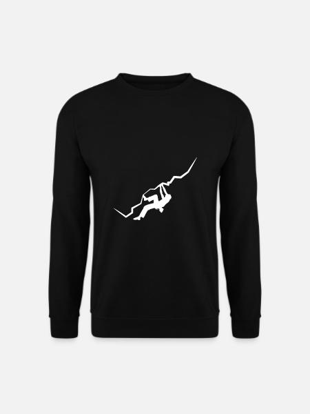 Vintage Bouldern Boulderer Klettern Kletterer - Unisex Pullover - Schwarz