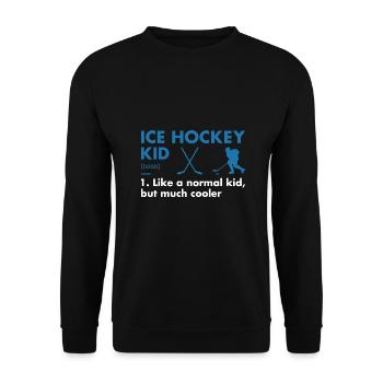 Sport Kid Definition Ice Hockey - Unisex Pullover - Schwarz - Vorne - Alina (178cm) & Michal (187cm)