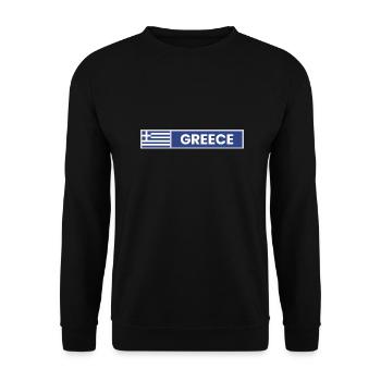 Greece National Flag - Unisex Sweatshirt - black - Front - Alina (178cm) & Michal (187cm)