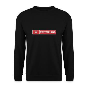 Switzerland National Flag - Unisex Sweatshirt - black - Front - Alina (178cm) & Michal (187cm)