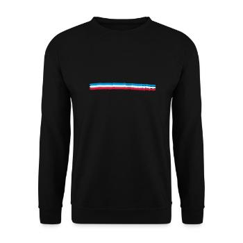 Unterstrich Flag France - Unisex Pullover - Schwarz - Vorne - Alina (178cm) & Michal (187cm)