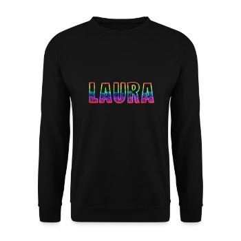 Laura RS Rainbow - Sweat-shirt Unisexe - noir - Devant - Alina (178cm) & Michal (187cm)