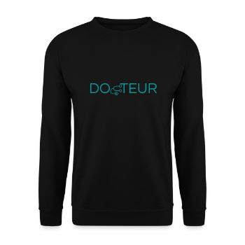 docteur idée cadeau - Sweat-shirt Unisexe - noir - Devant - Alina (178cm) & Michal (187cm)
