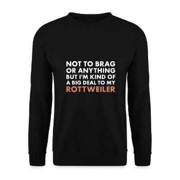 Je suis un gros problème pour mon Rottweiler - Sweat-shirt Unisexe - noir - Devant - Alina (178cm) & Michal (187cm)