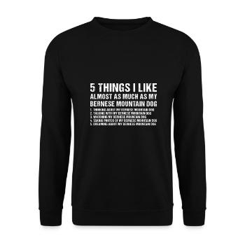 I Like As Much As My Bernese Mountain Dog - Unisex Sweatshirt - black - Front - Alina (178cm) & Michal (187cm)