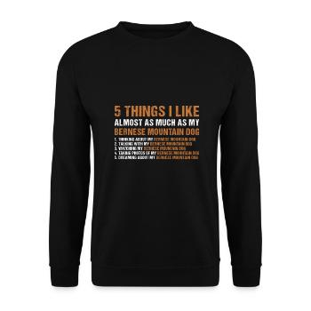 I Like As Much As My Bernese Mountain Dog - Unisex Sweatshirt - black - Front - Alina (178cm) & Michal (187cm)