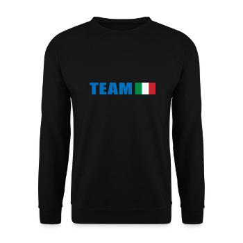 Support Team Italy - Unisex Sweatshirt - black - Front - Alina (178cm) & Michal (187cm)