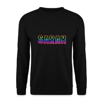 sarah rs rainbow - Sweat-shirt Unisexe - noir - Devant - Alina (178cm) & Michal (187cm)