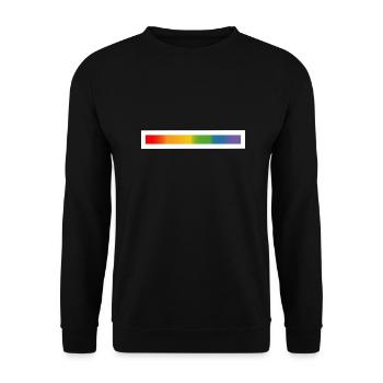 LGBT lgbtqi queer Regenbogen Balken - Unisex Pullover - Schwarz - Vorne - Alina (178cm) & Michal (187cm)
