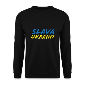 Slava Ukraini No War Frieden Paix - Sweat-shirt Unisexe - noir - Devant - Alina (178cm) & Michal (187cm)