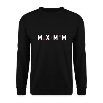Au Maximum ! - Sweat-shirt Unisexe - noir - Devant - Alina (178cm) & Michal (187cm)