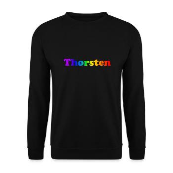 Thorsten - Unisex Pullover - Schwarz - Vorne - Alina (178cm) & Michal (187cm)