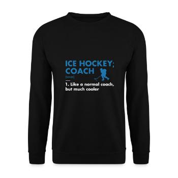 Sport Coach Definition Ice Hockey - Unisex Pullover - Schwarz - Vorne - Alina (178cm) & Michal (187cm)