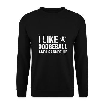 J’aime le ballon chasseur et je ne peux pas mentir au ballon-chasseur - Sweat-shirt Unisexe - noir - Devant - Alina (178cm) & Michal (187cm)