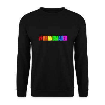 brandmauer - Unisex Pullover - Schwarz - Vorne - Alina (178cm) & Michal (187cm)