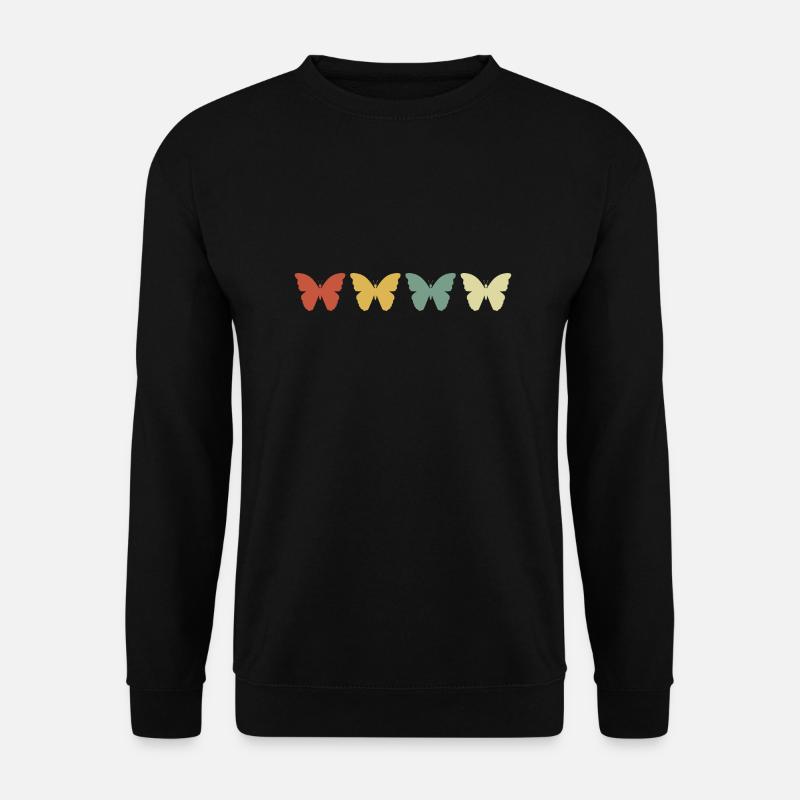 Vintage Retro Schmetterling - Unisex Pullover - Schwarz
