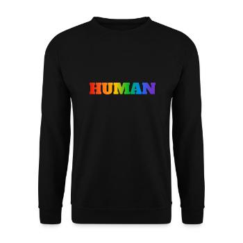 HUMAIN LGBT - Sweat-shirt Unisexe - noir - Devant - Alina (178cm) & Michal (187cm)