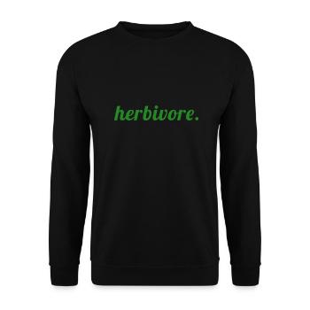 Herbivore Statement – Of course. Conscious. Green. - Unisex Sweatshirt - black - Front - Alina (178cm) & Michal (187cm)