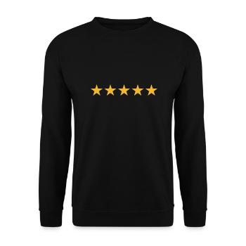 5 Sterne Bewertung - 5 Sterne Bewertung leer - Unisex Pullover - Schwarz - Vorne - Alina (178cm) & Michal (187cm)