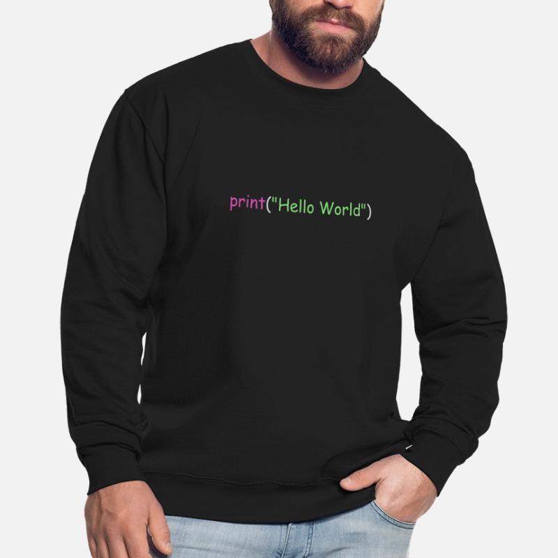 Hello World programming Python C++ C # Unisex Sweatshirt