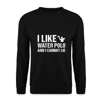 I Like Water Polo And I Cannot Lie Water Polo - Unisex Sweatshirt - black - Front - Alina (178cm) & Michal (187cm)
