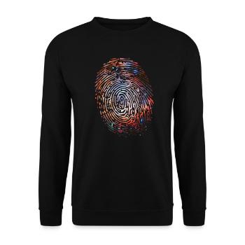 Fingerprint Universe - Unisex Sweatshirt - black - Front - Alina (178cm) & Michal (187cm)