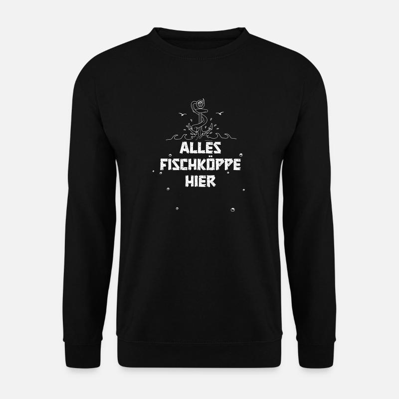 Hamburg Fan Spruch Anker Fischköppe - Unisex Pullover - Schwarz