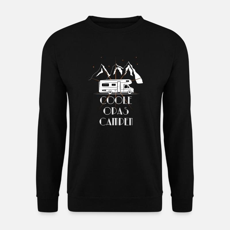 Camping Tour Wohnwagen Camper Coole Opas Campen - Unisex Pullover - Schwarz