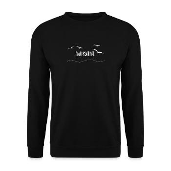 Moin Möwen - Unisex Pullover - Schwarz - Vorne - Alina (178cm) & Michal (187cm)
