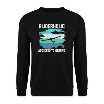 Pilot Funny saying pilot - Unisex Sweatshirt - black - Front - Alina (178cm) & Michal (187cm)
