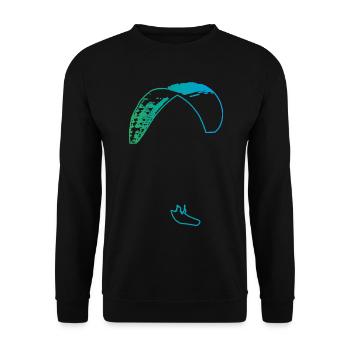 Paraglider Paraglider Paraglider outline - Unisex Sweatshirt - black - Front - Alina (178cm) & Michal (187cm)