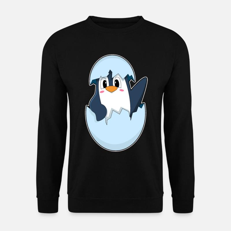 Penguin Eggshell - Unisex Sweatshirt - black